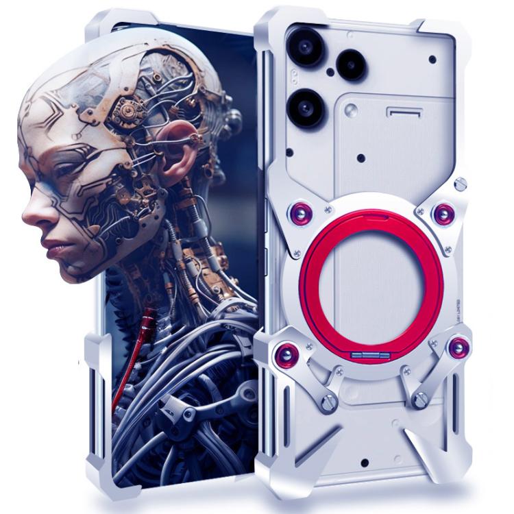 Rotating Bracket Hollow Metal Phone Case with Lanyard, For Nothing Phone 4b, For Nothing Phone 4a Pro, For Nothing Phone 4a, For Nothing Phone 3a Lite, For Nothing Phone 3, For Nothing CMF Phone 2 Pro, For Nothing Phone 3a, For Nothing Phone 3a Pro    ...