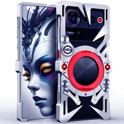 Rotating Bracket Hollow Metal Phone Case with Lanyard, For ZTE nubia RedMagic 11 Pro, For ZTE nubia RedMagic 11 Air, For ZTE nubia Z80 Ultra, For ZTE nubia RedMagic 10 Pro, For ZTE nubia RedMagic 10 Air, For ZTE nubia Z70 Ultra, For ZTE nubia Z60S Pro ...