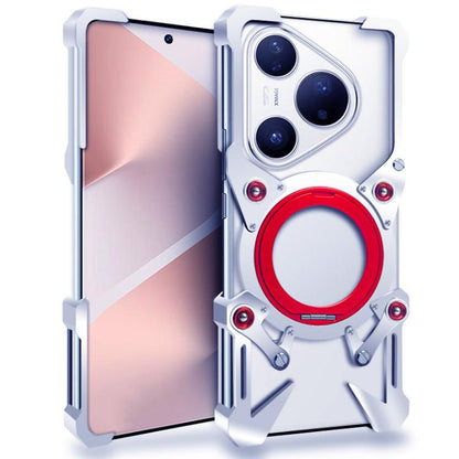 Rotating Bracket Hollow Metal Phone Case with Lanyard, For Huawei nova 16 SE, For Huawei nova 16 Ultra, For Huawei nova 16 Pro, For Huawei nova 16z, For Huawei nova 16, For Huawei Pura 90 Pro Max, For Huawei Pura 90 Pro, For Huawei Pura 90             ...