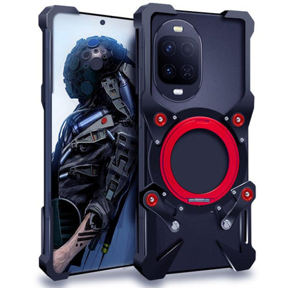 Rotating Bracket Hollow Metal Phone Case with Lanyard, For Huawei nova 16 SE, For Huawei nova 16 Ultra, For Huawei nova 16 Pro, For Huawei nova 16z, For Huawei nova 16, For Huawei Pura 90 Pro Max, For Huawei Pura 90 Pro, For Huawei Pura 90             ...