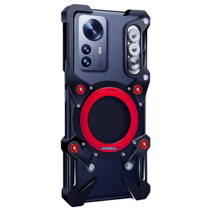 Rotating Bracket Hollow Metal Phone Case with Lanyard, For Xiaomi 12 Pro / 12S Pro