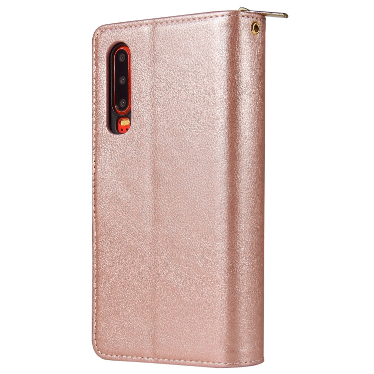 Zipper Wallet Bag Horizontal Flip PU Leather Case with Holder & 9 Card Slots & Wallet & Lanyard & Photo Frame, For Huawei P30, For Huawei P30 Lite, For Huawei P30 Pro, For Huawei P40, For Huawei P40 Lite, For Huawei P40 Pro, For Huawei P40 Pro+        ...
