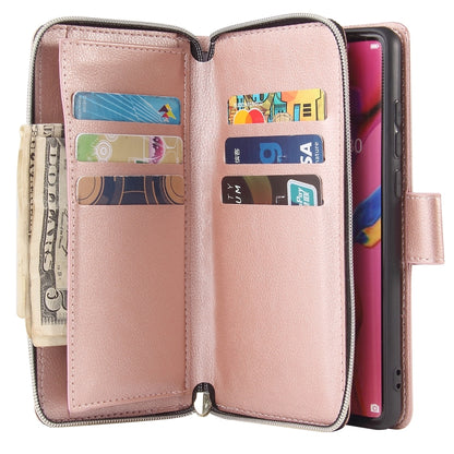 Zipper Wallet Bag Horizontal Flip PU Leather Case with Holder & 9 Card Slots & Wallet & Lanyard & Photo Frame, For Huawei P30, For Huawei P30 Lite, For Huawei P30 Pro, For Huawei P40, For Huawei P40 Lite, For Huawei P40 Pro, For Huawei P40 Pro+        ...