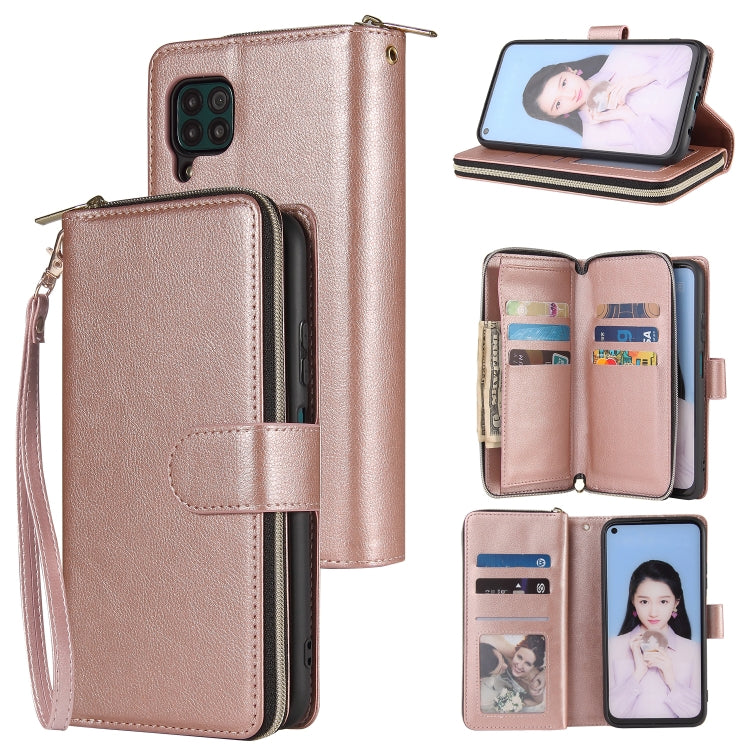 Zipper Wallet Bag Horizontal Flip PU Leather Case with Holder & 9 Card Slots & Wallet & Lanyard & Photo Frame, For Huawei P30, For Huawei P30 Lite, For Huawei P30 Pro, For Huawei P40, For Huawei P40 Lite, For Huawei P40 Pro, For Huawei P40 Pro+        ...