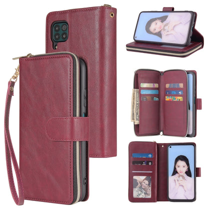 Zipper Wallet Bag Horizontal Flip PU Leather Case with Holder & 9 Card Slots & Wallet & Lanyard & Photo Frame, For Huawei P30, For Huawei P30 Lite, For Huawei P30 Pro, For Huawei P40, For Huawei P40 Lite, For Huawei P40 Pro, For Huawei P40 Pro+        ...