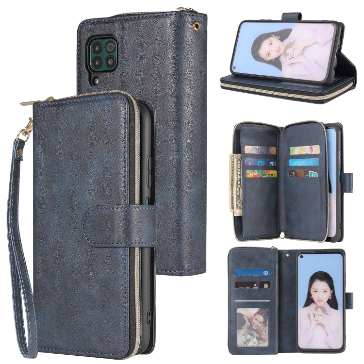 Zipper Wallet Bag Horizontal Flip PU Leather Case with Holder & 9 Card Slots & Wallet & Lanyard & Photo Frame, For Huawei P30, For Huawei P30 Lite, For Huawei P30 Pro, For Huawei P40, For Huawei P40 Lite, For Huawei P40 Pro, For Huawei P40 Pro+        ...