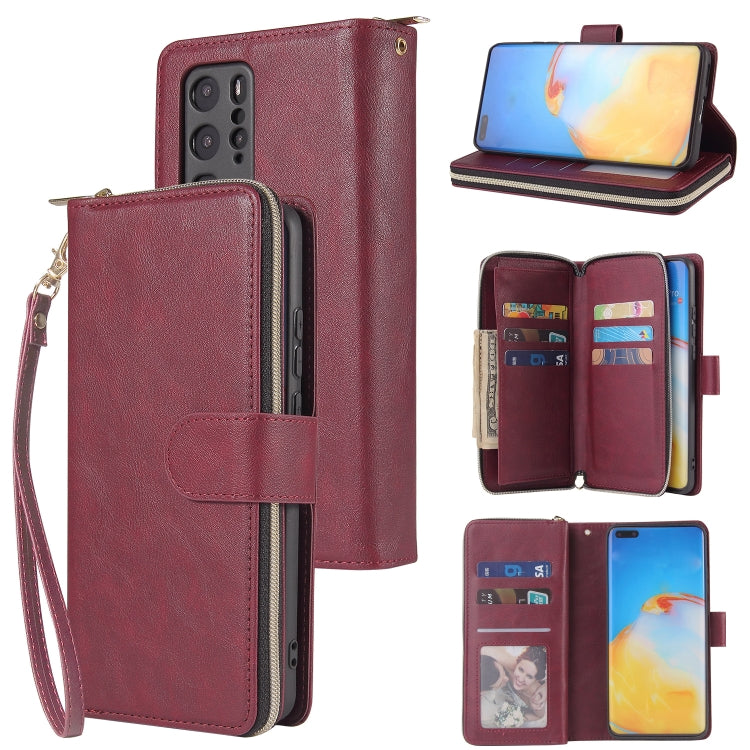 Zipper Wallet Bag Horizontal Flip PU Leather Case with Holder & 9 Card Slots & Wallet & Lanyard & Photo Frame, For Huawei P30, For Huawei P30 Lite, For Huawei P30 Pro, For Huawei P40, For Huawei P40 Lite, For Huawei P40 Pro, For Huawei P40 Pro+        ...