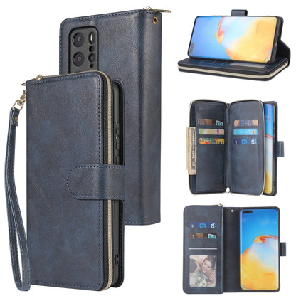 Zipper Wallet Bag Horizontal Flip PU Leather Case with Holder & 9 Card Slots & Wallet & Lanyard & Photo Frame, For Huawei P30, For Huawei P30 Lite, For Huawei P30 Pro, For Huawei P40, For Huawei P40 Lite, For Huawei P40 Pro, For Huawei P40 Pro+        ...