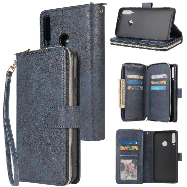 Zipper Wallet Bag Horizontal Flip PU Leather Case with Holder & 9 Card Slots & Wallet & Lanyard & Photo Frame, For Huawei P30, For Huawei P30 Lite, For Huawei P30 Pro, For Huawei P40, For Huawei P40 Lite, For Huawei P40 Pro, For Huawei P40 Pro+        ...