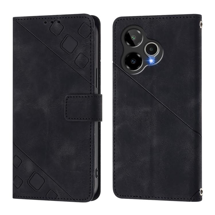 Skin-feel Embossed Leather Phone Case, For Cricket Icon Plus 2026 / Icon 7 5G