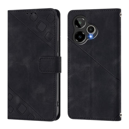 Skin-feel Embossed Leather Phone Case, For Cricket Icon Plus 2026 / Icon 7 5G