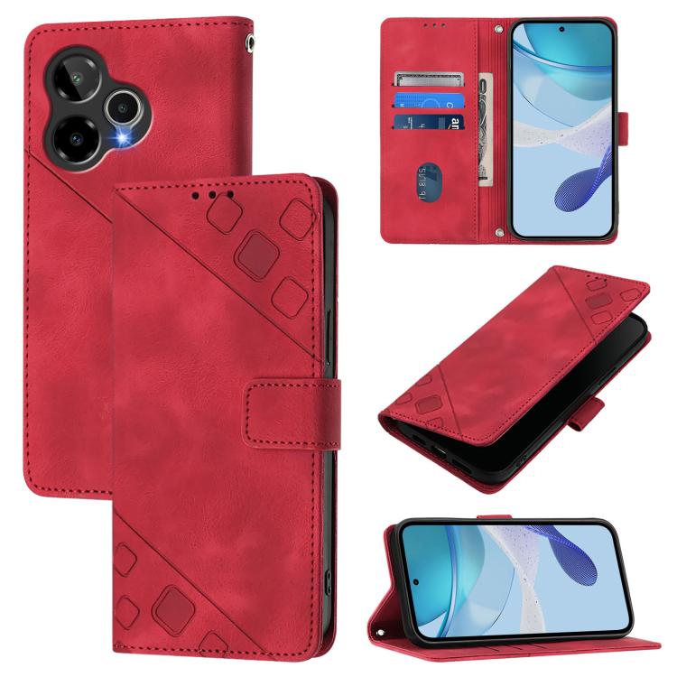 Skin-feel Embossed Leather Phone Case, For Cricket Icon Plus 2026 / Icon 7 5G