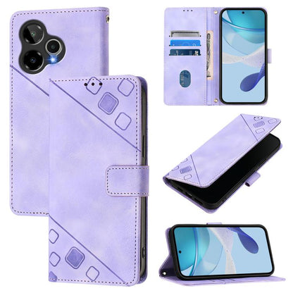 Skin-feel Embossed Leather Phone Case, For Cricket Icon Plus 2026 / Icon 7 5G