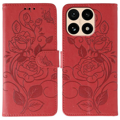 Rose Butterfly Embossed Leather Phone Case, For Xiaomi 17 Pro, For Xiaomi 17, For Xiaomi 15T Pro 5G, For Xiaomi 15T 5G