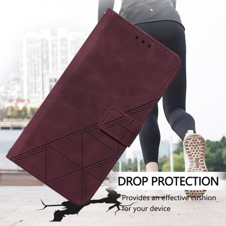 Crossbody 3D Embossed Flip Leather Phone Case, For Cricket Icon Plus 2026 / Icon 7 5G