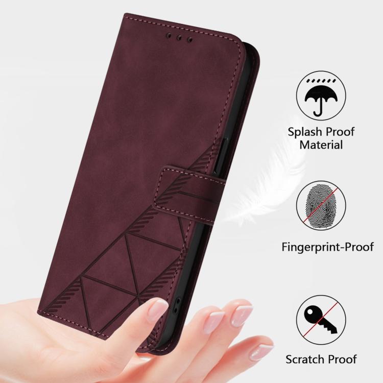 Crossbody 3D Embossed Flip Leather Phone Case, For Cricket Icon Plus 2026 / Icon 7 5G