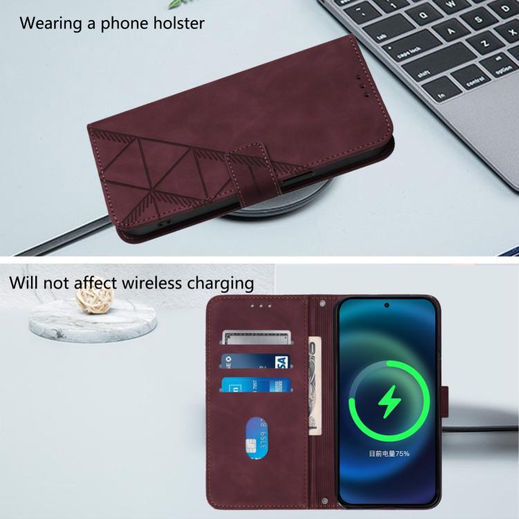 Crossbody 3D Embossed Flip Leather Phone Case, For Cricket Icon Plus 2026 / Icon 7 5G