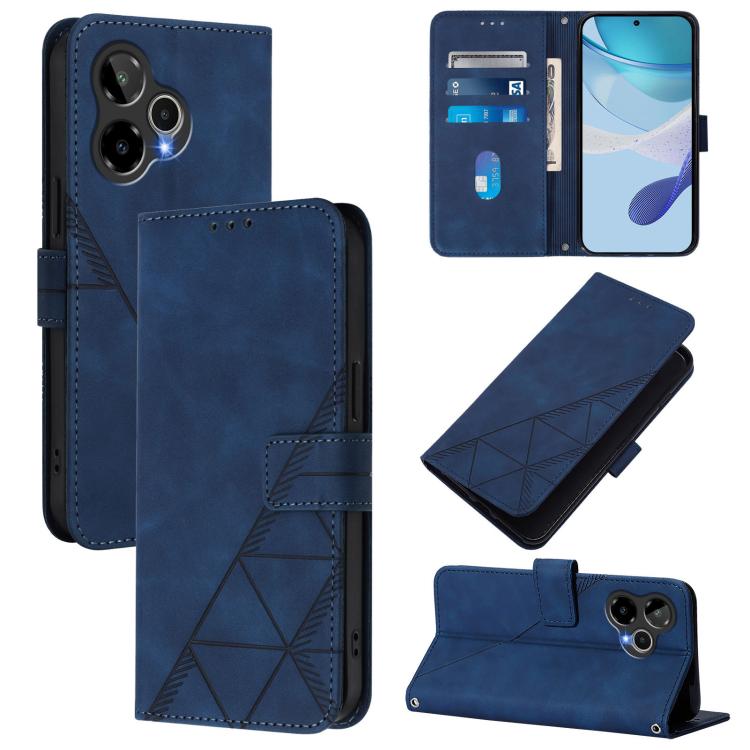 Crossbody 3D Embossed Flip Leather Phone Case, For Cricket Icon Plus 2026 / Icon 7 5G