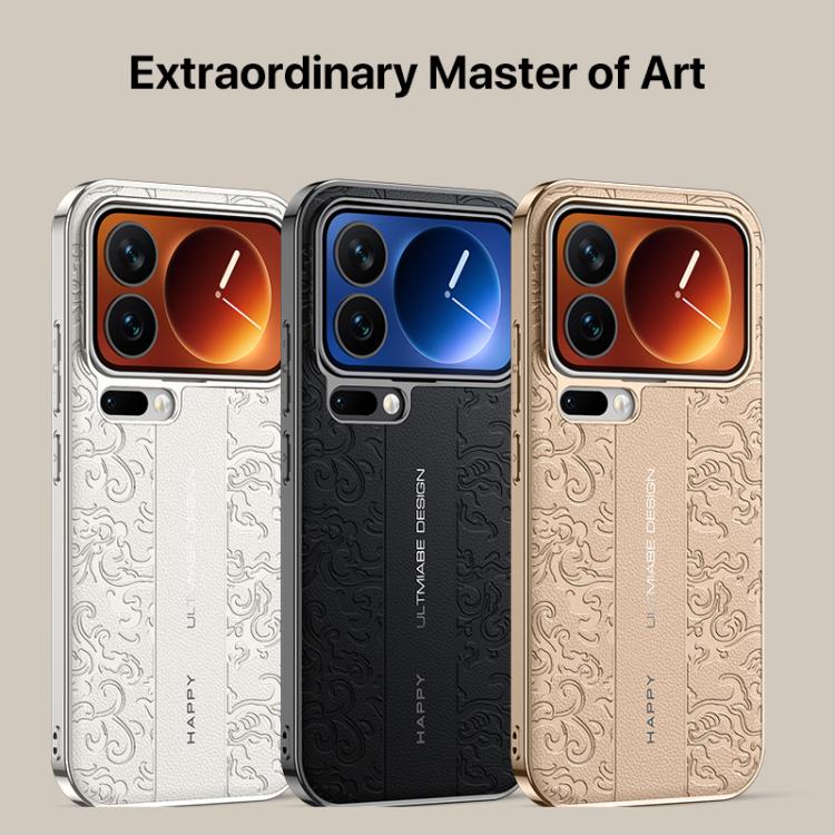 Cloud Dragon Pattern Plain Leather PC Phone Case, For Xiaomi 17 Pro Max, For Xiaomi 17 Pro, For Xiaomi 17