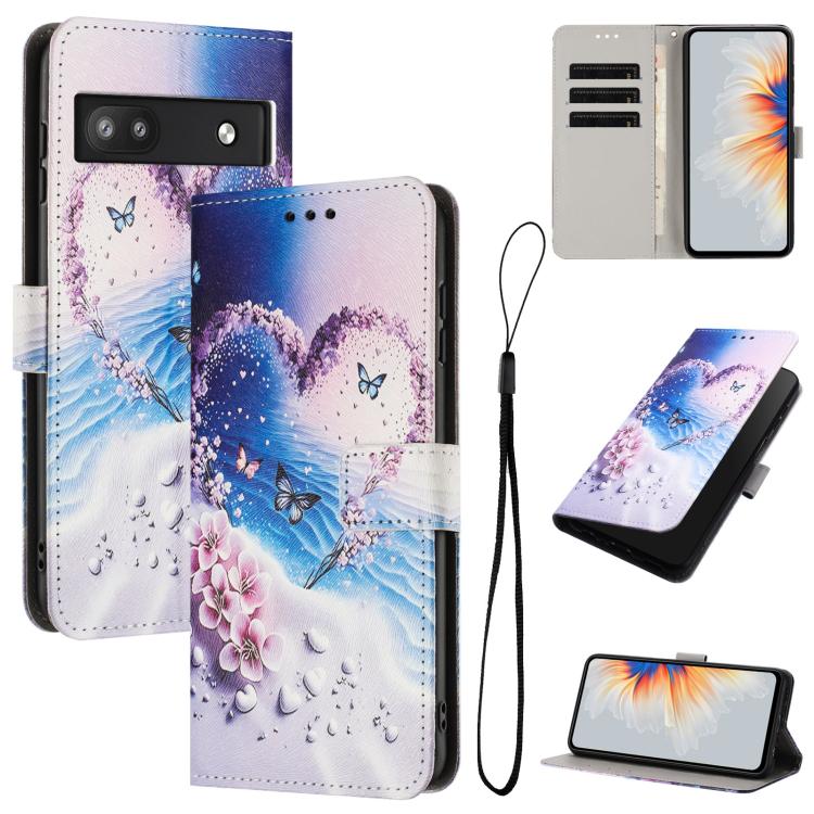 Color Drawing Pattern Leather Phone Case, For Google Pixel 7, For Google Pixel 6a