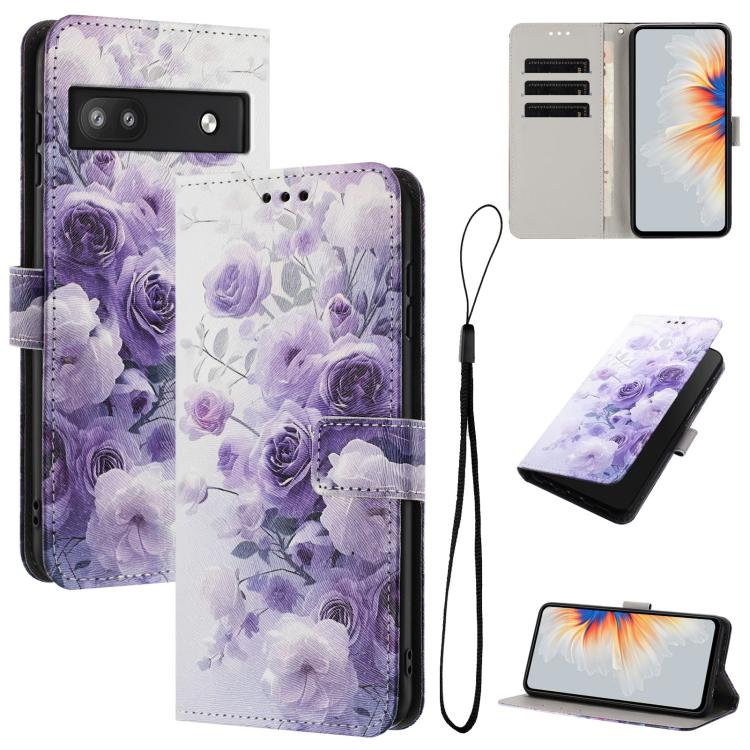 Color Drawing Pattern Leather Phone Case, For Google Pixel 7, For Google Pixel 6a