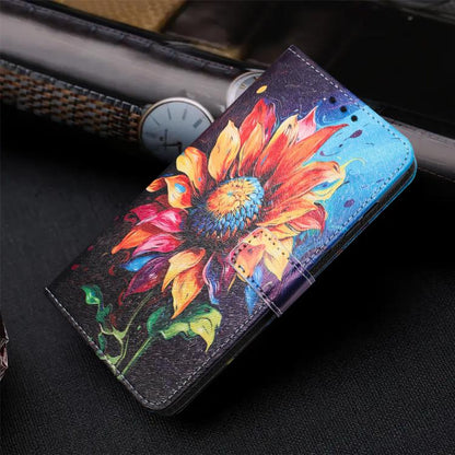 Color Drawing Pattern Leather Phone Case, For Google Pixel 7, For Google Pixel 6a