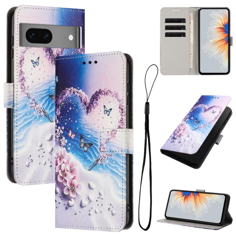 Color Drawing Pattern Leather Phone Case, For Google Pixel 7, For Google Pixel 6a