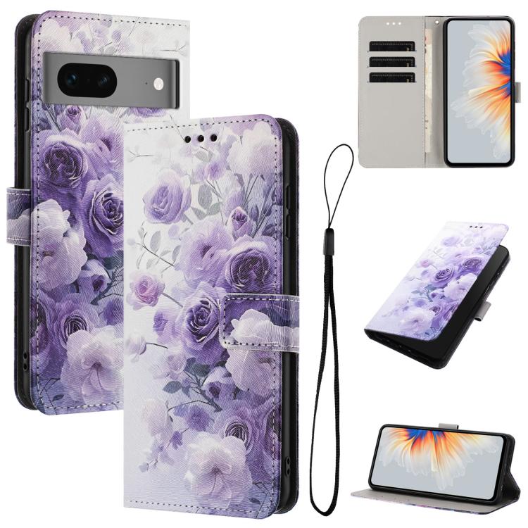 Color Drawing Pattern Leather Phone Case, For Google Pixel 7, For Google Pixel 6a
