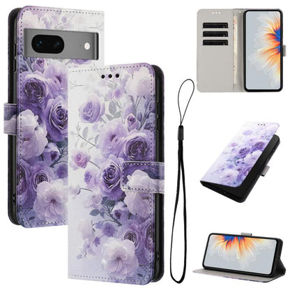 Color Drawing Pattern Leather Phone Case, For Google Pixel 7, For Google Pixel 6a