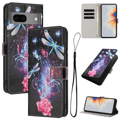 Color Drawing Pattern Leather Phone Case, For Google Pixel 7, For Google Pixel 6a