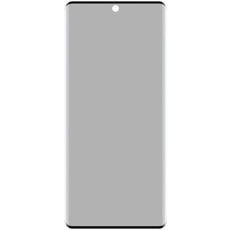 Curved privacy tempered glass screen protector panel for a phone front