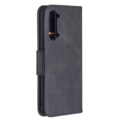 Slim flip phone wallet case with card slot flap and side lanyard; dark gray