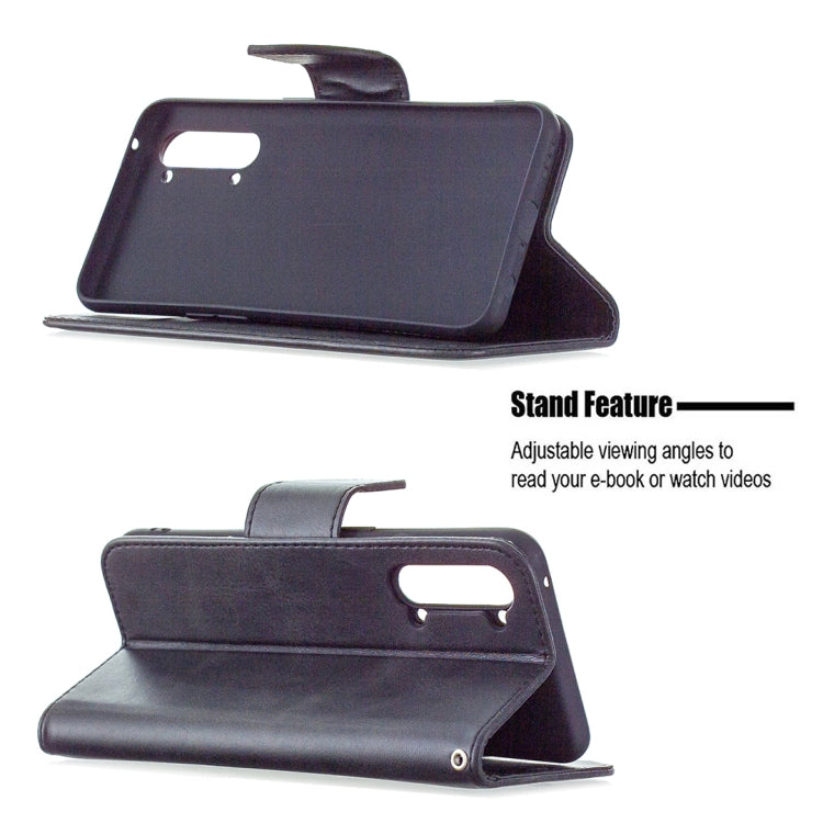 Flip phone wallet case with kickstand and card slots; dark