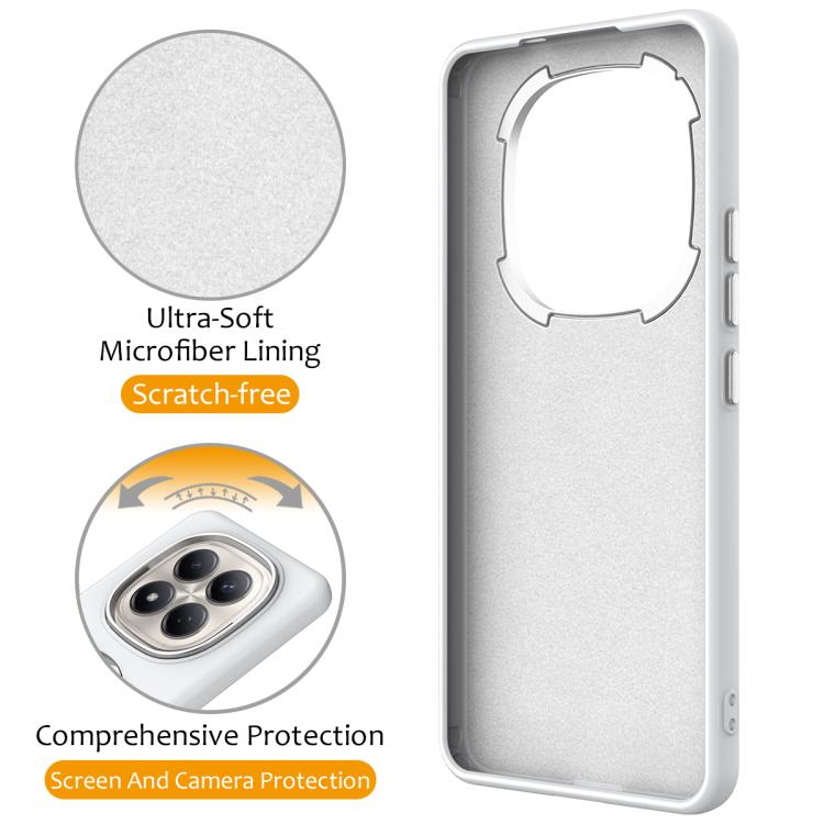 White phone case with soft microfiber lining and pivot ring for screen and camera protection