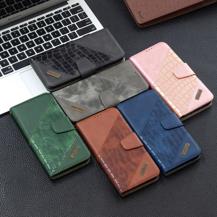 Assorted crocodile-texture PU leather flip phone wallet cases with card slots, multiple colors