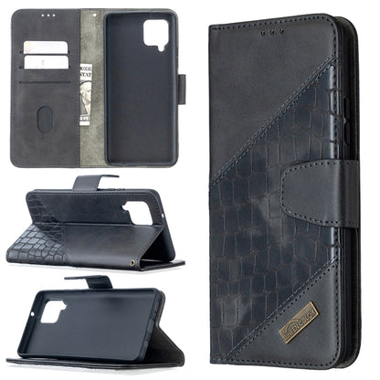 Black crocodile-texture PU leather flip phone wallet case with card slots