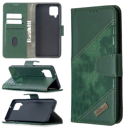 Green crocodile-texture PU leather flip phone wallet case with card slots