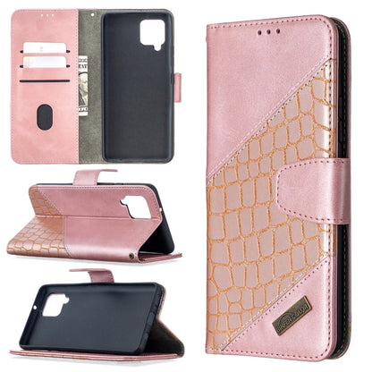 Pink crocodile-texture PU leather flip phone wallet case with card slots and stand