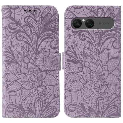 Lace Flower Embossing Flip Leather Phone Case, For Sony Xperia 10 VII