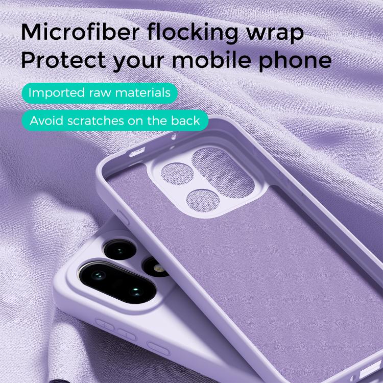 Lilac MagSafe phone case with camera cutouts and circular magnetic ring on back
