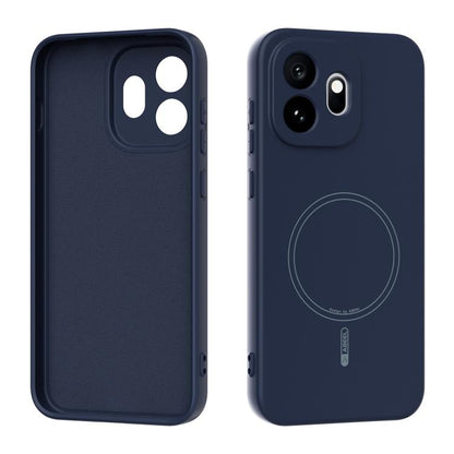 Dark navy MagSafe phone case with circular magnetic ring and camera cutouts