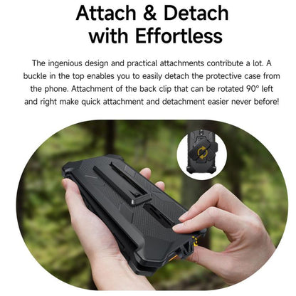 Ulefone Armor Back Clip Phone Case with Carabiner, For Ulefone RugKing 2 Pro, For Ulefone RugKing 3 Pro, For Ulefone RugKing 4 Pro, For Ulefone RugKing