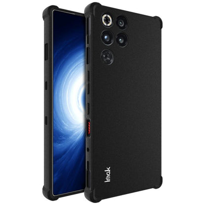 Shockproof TPU phone case, black matte with quad-camera cutouts and side buttons