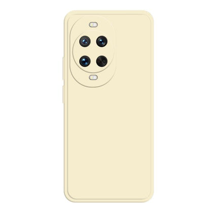 Liquid silicone phone case in off-white with raised camera cutouts