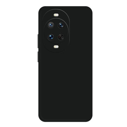 Liquid silicone phone case in black with camera cutout and side button cutouts