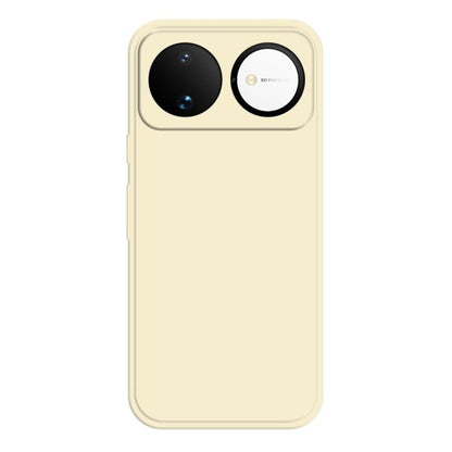 White liquid silicone phone case with dual camera cutouts and side buttons
