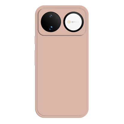 Pink liquid silicone phone case with dual camera cutouts and side buttons