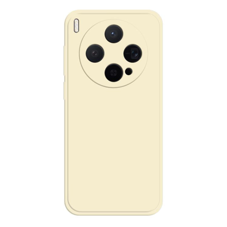 Imitation liquid silicone phone case in cream, with camera cutouts