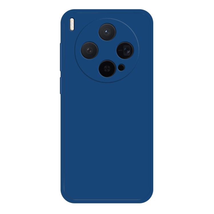 Imitation liquid silicone phone case in navy blue, with camera cutouts