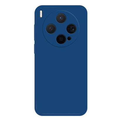 Imitation liquid silicone phone case in navy blue, with camera cutouts